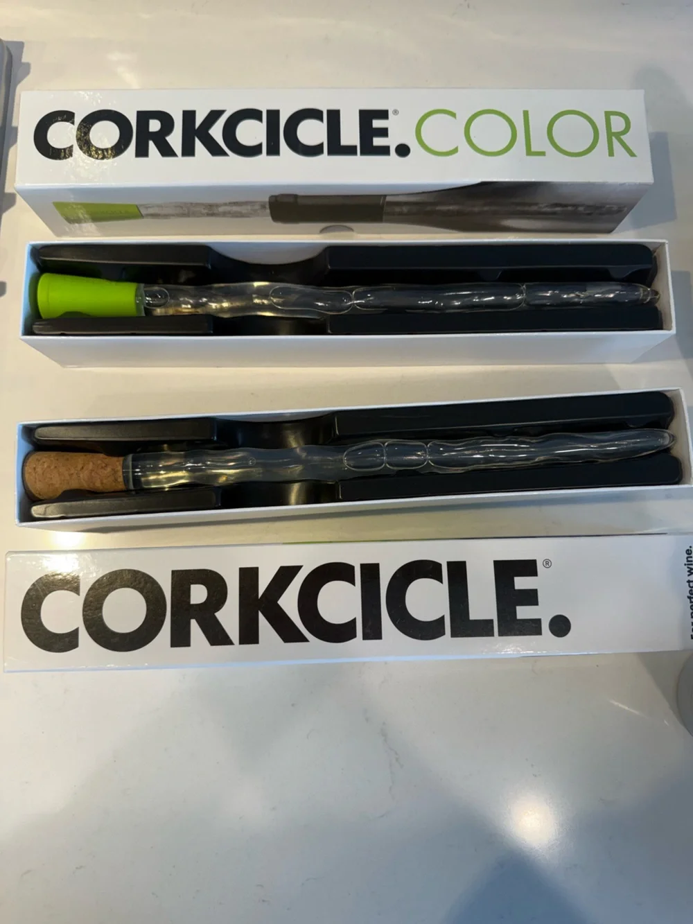 Corkcicle Lime Green or Natural Chiller Wine Cork by Corkcicle